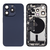 Back Housing with Simtray / Charging port & Small Parts For IPhone 15 Pro Max Blue Titanium - MT Tech