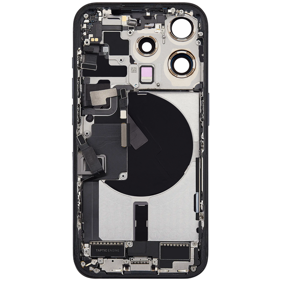 Back Housing with Simtray / Charging port & Small Parts For IPhone 15 Pro Max Blue Titanium - MT Tech