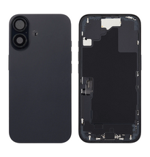 Back Housing with Simtray / Charging port & Small Parts For IPhone 16 Black - MT Tech