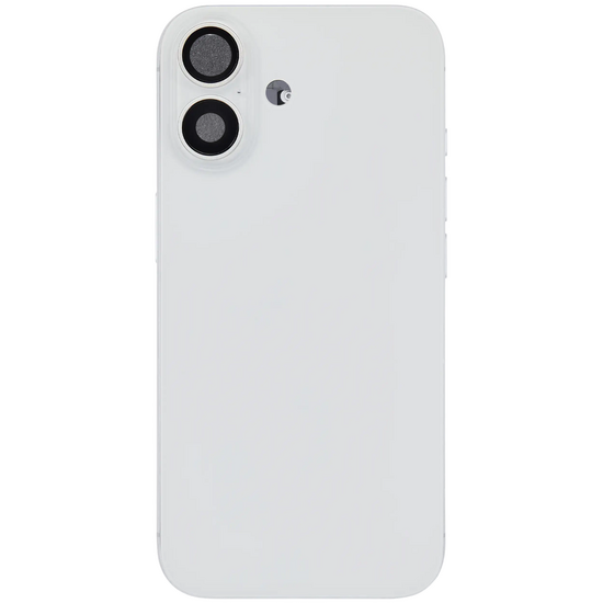Back Housing with Simtray / Charging port & Small Parts For IPhone 16 White - MT Tech