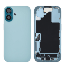 Back Housing with Simtray / Charging port & Small Parts For IPhone 16 Teal - MT Tech