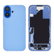 Back Housing with Simtray / Charging port & Small Parts For IPhone 16 Ultramarine - MT Tech