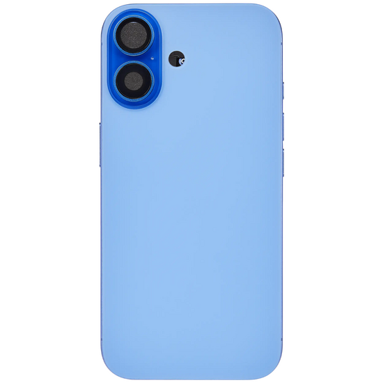 Back Housing with Simtray / Charging port & Small Parts For IPhone 16 Ultramarine - MT Tech