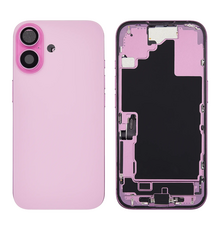 Back Housing with Simtray / Charging port & Small Parts For IPhone 16 Pink - MT Tech