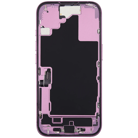 Back Housing with Simtray / Charging port & Small Parts For IPhone 16 Pink - MT Tech