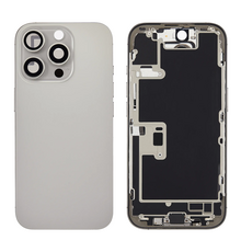 Back Housing with Simtray / Charging port & Small Parts For IPhone 16 Pro Max Natrual Titanium - MT Tech