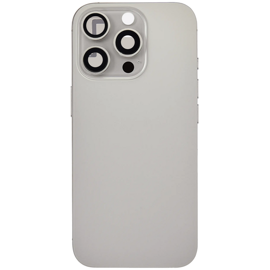 Back Housing with Simtray / Charging port & Small Parts For IPhone 16 Pro Max Natrual Titanium - MT Tech