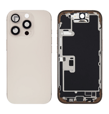 Back Housing with Simtray / Charging port & Small Parts For IPhone 16 Pro Max Desert Titanium - MT Tech