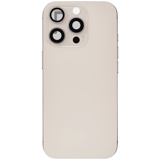 Back Housing with Simtray / Charging port & Small Parts For IPhone 16 Pro Max Desert Titanium - MT Tech