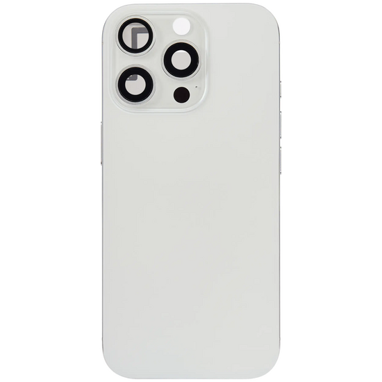 Back Housing with Simtray / Charging port & Small Parts For IPhone 16 Pro Max White Titanium - MT Tech