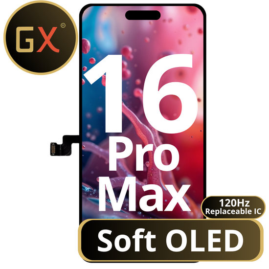 LCD GX Soft OLED 120Hz For IPhone 16 Pro Max (Replaceable IC)