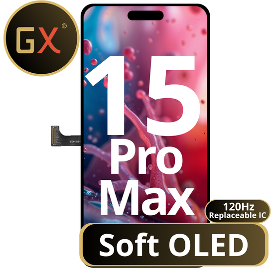LCD GX Soft OLED 120Hz For IPhone 15 Pro Max (Replaceable IC)