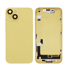 Back Housing with Simtray / Charging port & Small Parts For IPhone 14 Yellow - MT Tech