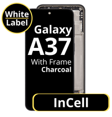 LCD InCell For Galaxy A37 Black With Frame Not Original White Box