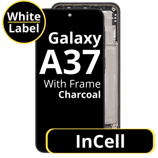 LCD InCell For Galaxy A37 Black With Frame Not Original White Box