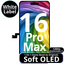 LCD Soft Oled For IPhone 16 Pro Max - 1:1 Bezel -120Hz - White Box (Replaceable IC)