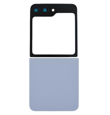Upper & Bottom Back Cover with Camera Lens for Flip 6 (No Logo) (Blue)