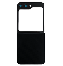 Upper & Bottom Back Cover with Camera Lens for Flip 6 (No Logo) (Black)