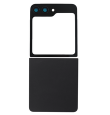 Upper & Bottom Back Cover with Camera Lens for Flip 7 (No Logo) (Black)