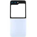 Upper & Bottom Back Cover with Camera Lens for Flip 7 FE (No Logo) (White)
