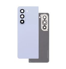 Back Cover with Camera Lens for Samsung Fold 5 (No Logo) (Blue)