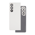 Back Cover with Camera Lens for Samsung Fold 5 (No Logo) (Cream)
