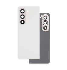 Back Cover with Camera Lens for Samsung Fold 5 (No Logo) (Cream)