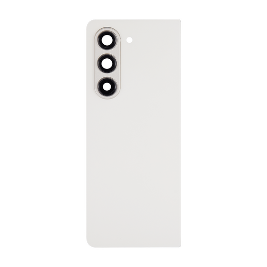 Back Cover with Camera Lens for Samsung Fold 5 (No Logo) (Cream)