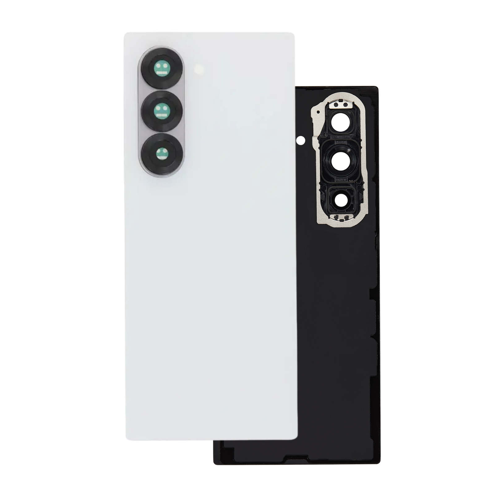 Back Cover with Camera Lens for Samsung Fold 6 (No Logo) (White)