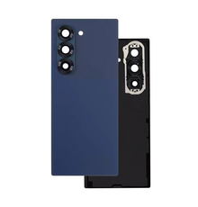 Back Cover with Camera Lens for Samsung Fold 6 (No Logo) (Blue)