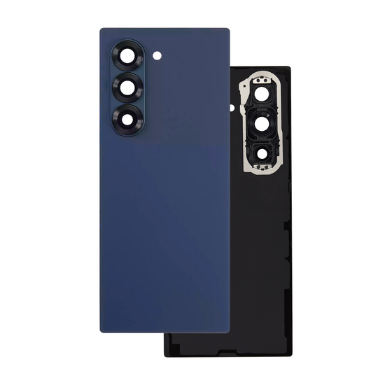 Back Cover with Camera Lens for Samsung Fold 6 (No Logo) (Blue)