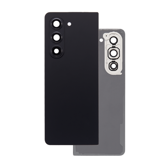 Back Cover with Camera Lens for Samsung Fold 5 (No Logo) (Black)