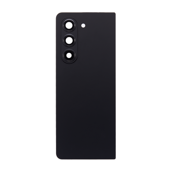 Back Cover with Camera Lens for Samsung Fold 5 (No Logo) (Black)