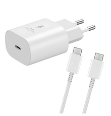 USB C Samsung 25W  2 in 1 Fast Charger + USB C to USB C Cable Combo  BULK