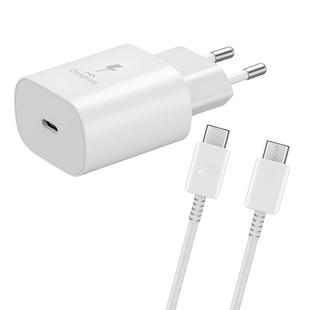 USB C Samsung 25W  2 in 1 Fast Charger + USB C to USB C Cable Combo  BULK