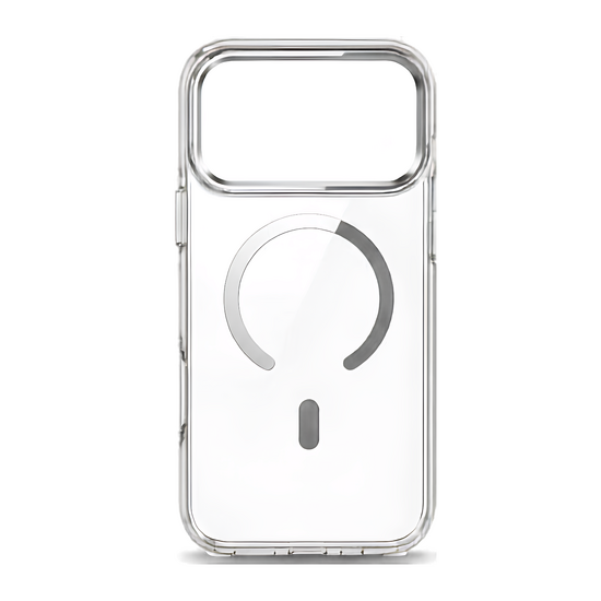 Magnetic clear case with colored camera frame For IPhone 16