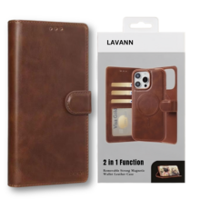 Lavann Premium 2 in 1 Magsafe Leather Bookcase For IPhone 16