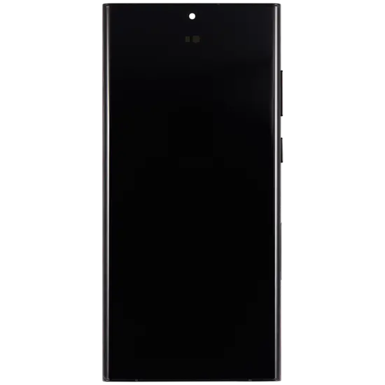 LCD OLED 1:1 Size For Galaxy S22 Ultra Black With Frame Not Original - White Box