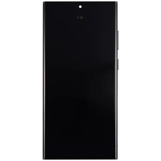 LCD OLED 1:1 Size For Galaxy S23 Ultra Black With Frame Not Original - White Box