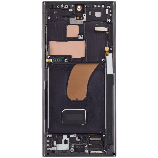 LCD OLED 1:1 Size For Galaxy S23 Ultra Black With Frame Not Original - White Box