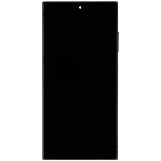 LCD OLED 1:1 Size For Galaxy S24 Ultra Black With Frame Not Original - White Box