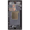 LCD OLED 1:1 Size For Galaxy S24 Ultra Black With Frame Not Original - White Box