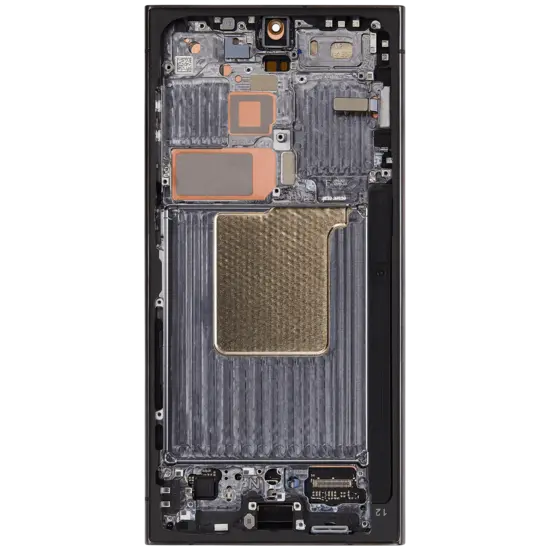 LCD OLED 1:1 Size For Galaxy S24 Ultra Black With Frame Not Original - White Box