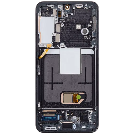 LCD OLED 1:1 Size For Galaxy S22 Black With Frame Not Original - White Box