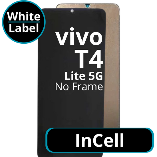 LCD InCell No Frame For Vivo T4 Lite - White Box