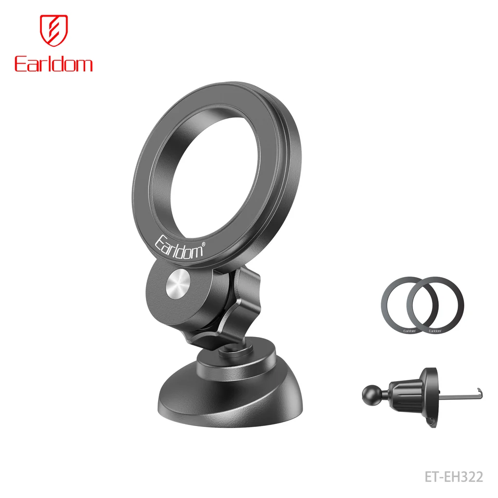 Earldom 2 in 1 Air Vent Clip & Base Magnetic Car Holder EH322, foto 5 van 5
