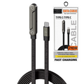 USB C To USB C - 240W High Speed cable With Foldable Phone Holder Black