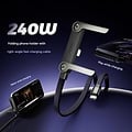 USB C To USB C - 240W High Speed cable With Foldable Phone Holder Orange