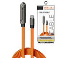 USB C To USB C - 240W High Speed cable With Foldable Phone Holder Orange
