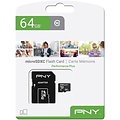 PNY Performance Plus C10 MicroSDXC 64GB, met SD-adapter